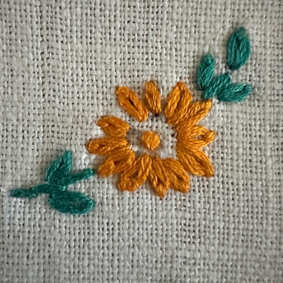 Vintage Embroidered Linen Tea Towel 1950 Cat Dog - Picture 8 of 12